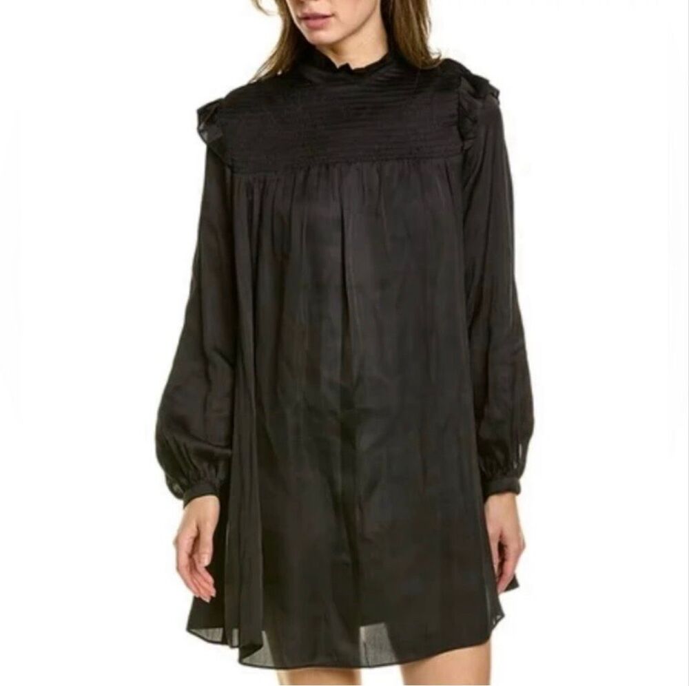 The Kooples Flowy Mini Dress Black Size 2